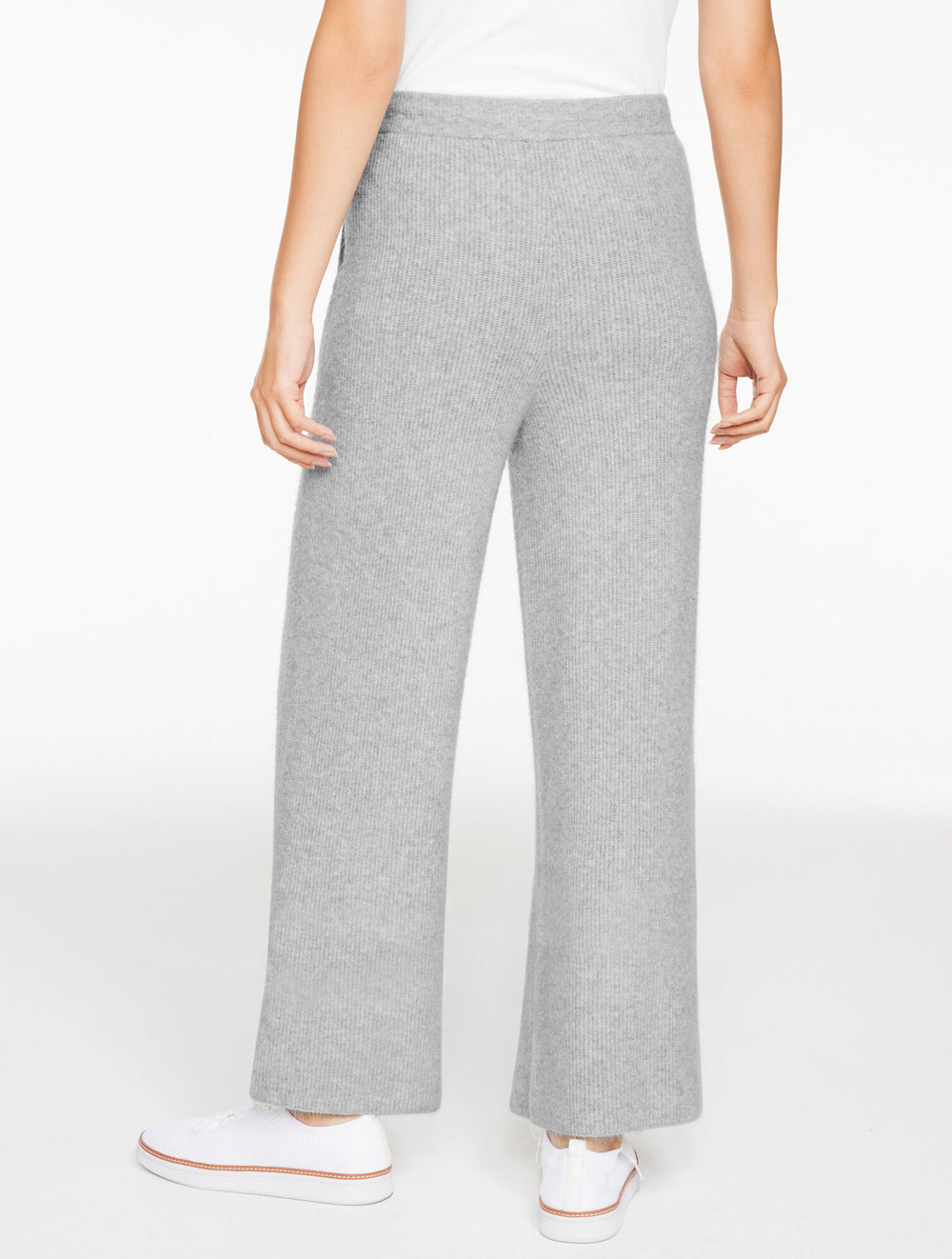 GREY SKY HEATHER RIBBED WIDE LEG SWEATER PANTS | Talbots near me