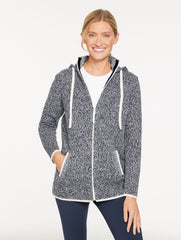 INDIGO|OAT HOODED SWEATER - MARL | Talbots for sale