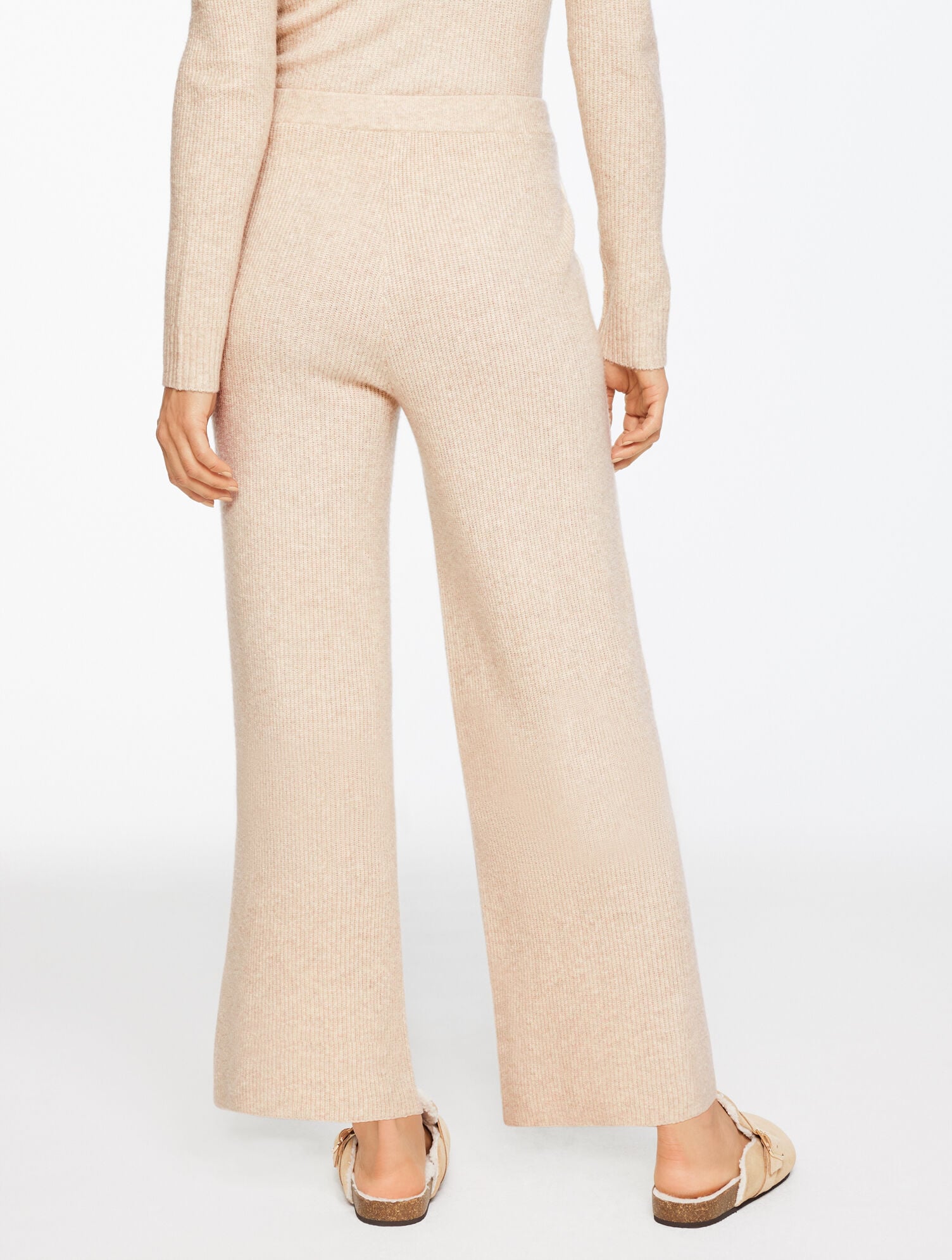 SESAME HEATHER WIDE LEG SWEATER PANTS - TIPPED | Talbots discount