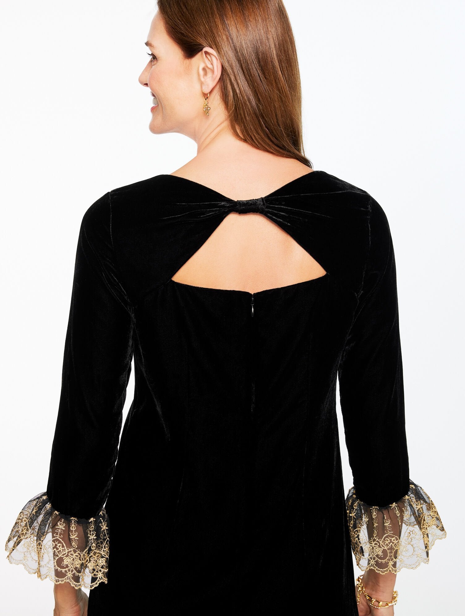 BLACK VELVET SHIFT DRESS | Talbots US