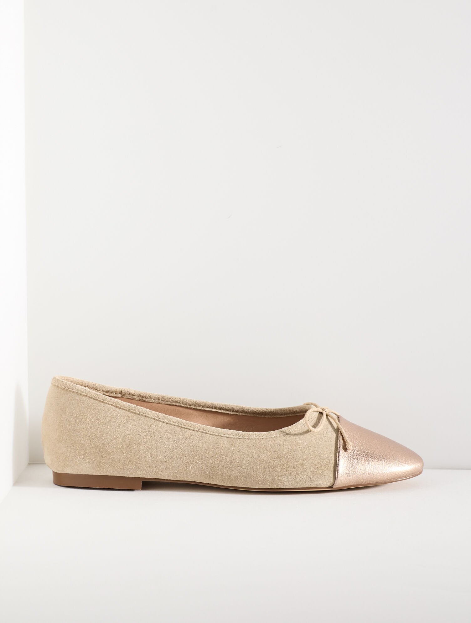 SESAME/PLATINO ANSLY SUEDE BALLET FLATS - METALLIC | Talbots outlet