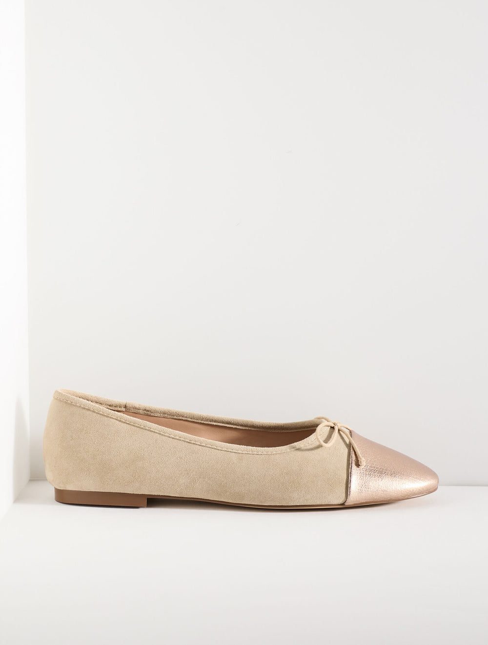 SESAME/PLATINO ANSLY SUEDE BALLET FLATS - METALLIC | Talbots outlet