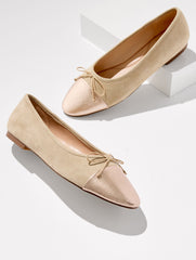 SESAME/PLATINO ANSLY SUEDE BALLET FLATS - METALLIC | Talbots outlet