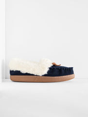 PURPLE ROSE|RED POP CLEO SUEDE FAUX FUR MOCCASINS | Talbots near me