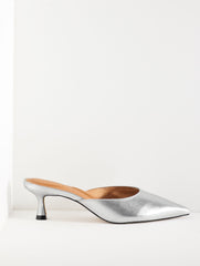 SILVER EMBER NAPPA MULES - METALLIC | Talbots outlet