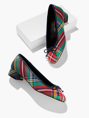 INDIGO BLUE MULTI GABRIEL BLOCK HEEL PUMPS - JOYFUL TARTAN | Talbots US