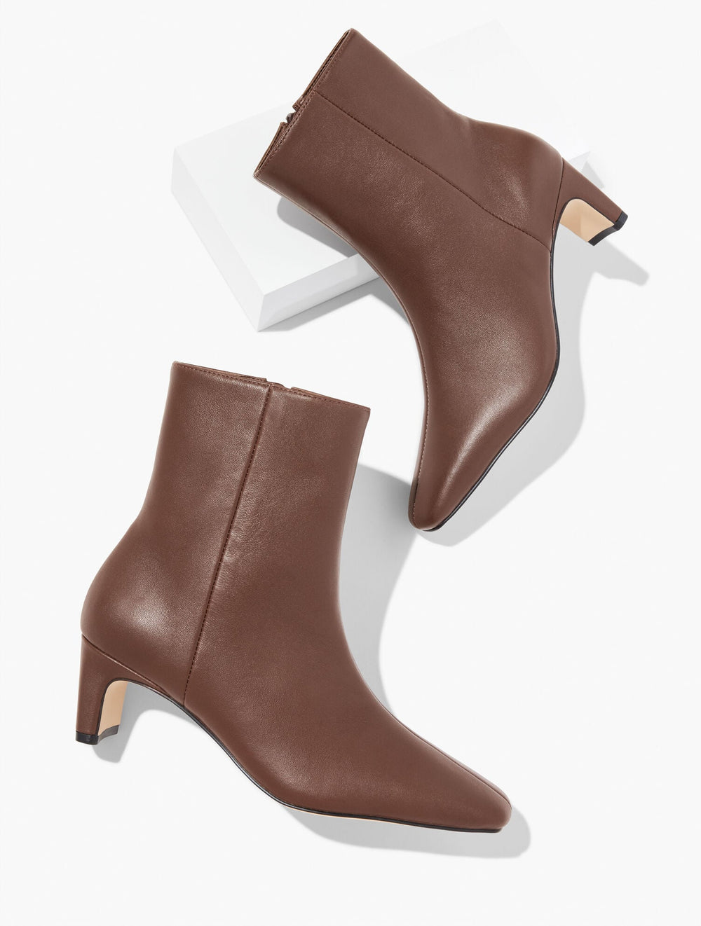 DARK WALNUT GALEN NAPPA ANKLE BOOTS | Talbots on sale