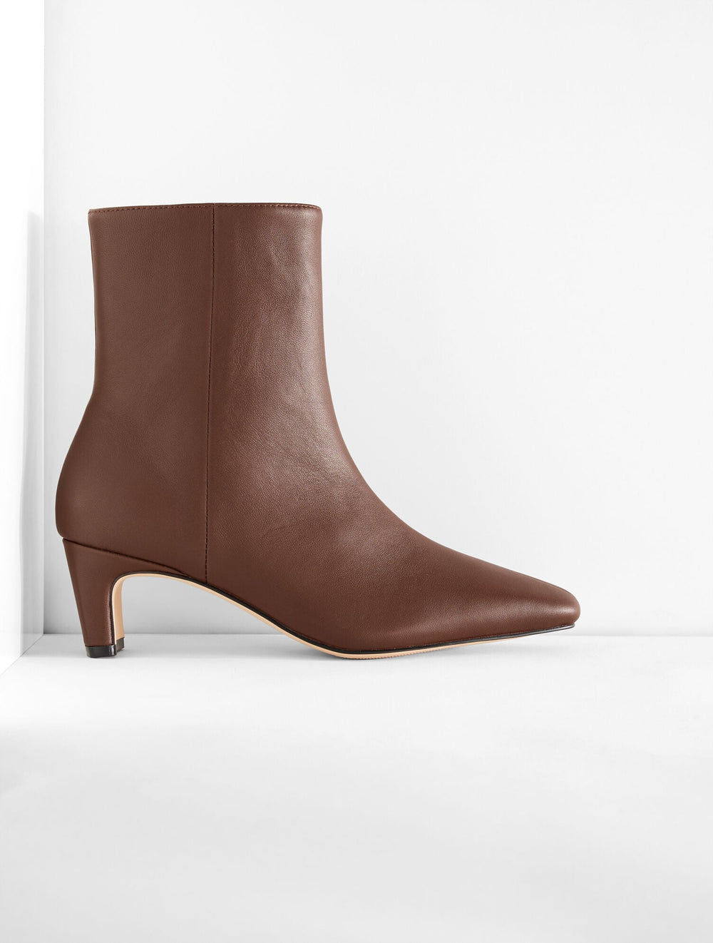 DARK WALNUT GALEN NAPPA ANKLE BOOTS | Talbots discount
