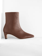 DARK WALNUT GALEN NAPPA ANKLE BOOTS | Talbots on sale
