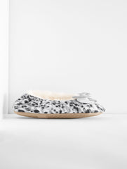LIGHT GREY MULTI LENA BOW SLIPPERS - SWIRLY ANIMAL | Talbots on sale
