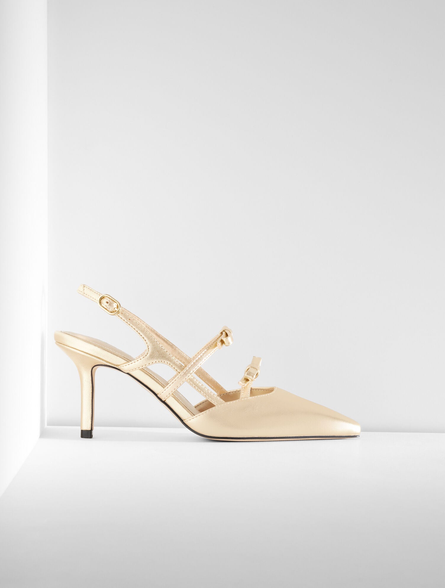 GOLD LIBBY SLINGBACK NAPPA PUMPS - METALLIC | Talbots discount