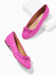 SUGARPLUM PURPLE MADISON PLEATED NAPPA BALLET FLATS | Talbots online