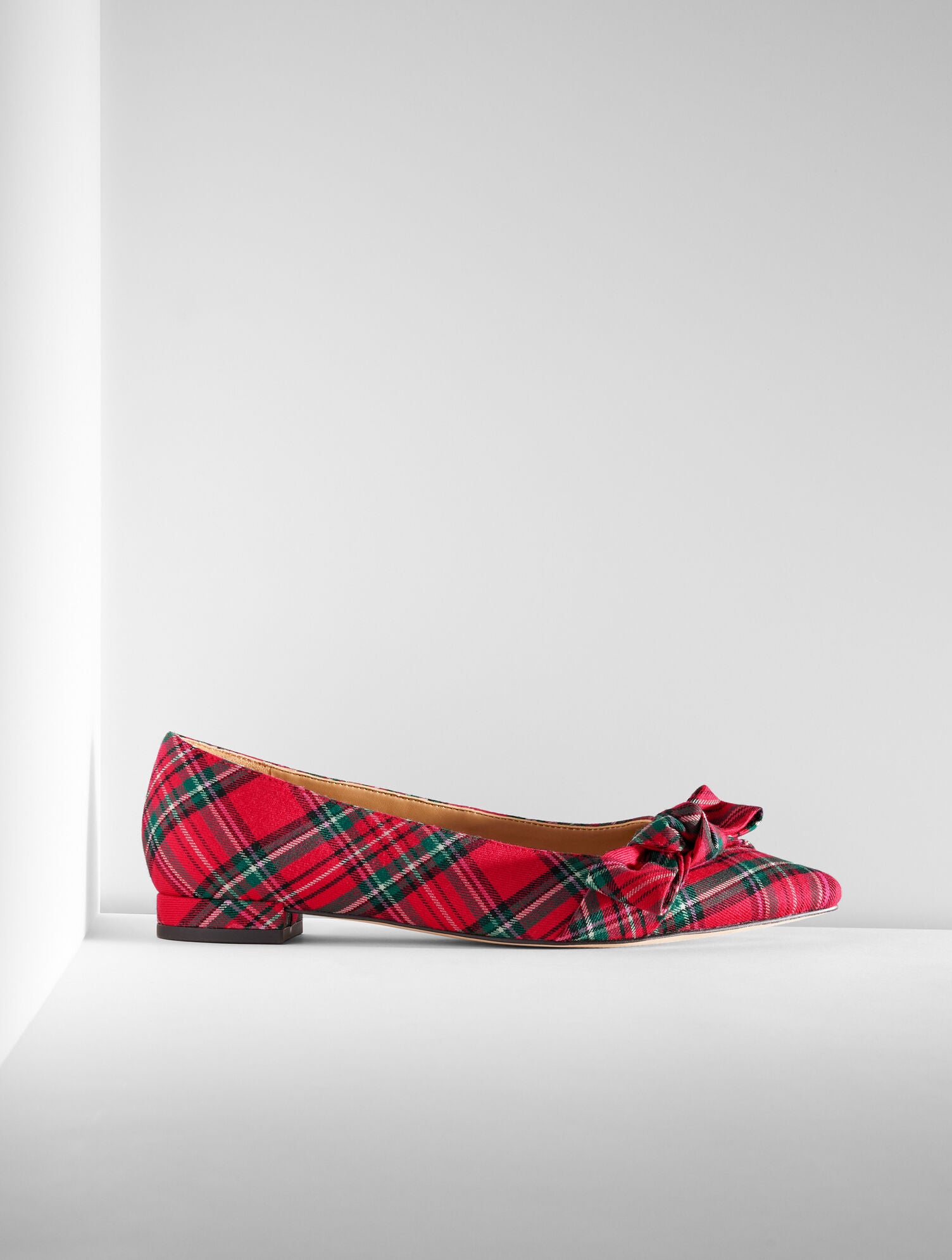 RED POP MULTI PORTIA BOW FLATS - CIDER PLAID | Talbots near me
