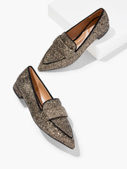 TIN GREY SCARLET SPARKLE POINTED TOE LOAFERS | Talbots sale