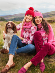 MAGENTA SCARLET TWEED POINTED TOE LOAFERS | Talbots on sale