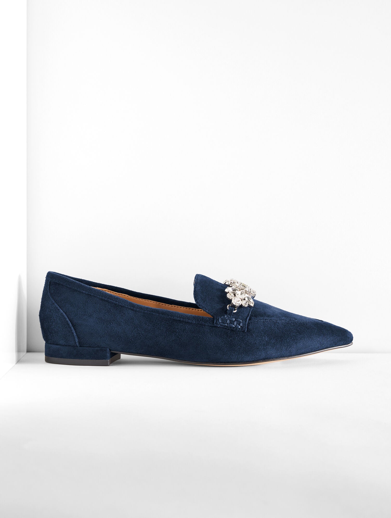 INDIGO BLUE SCARLET RHINESTONE POINTED TOE LOAFERS | Talbots sale