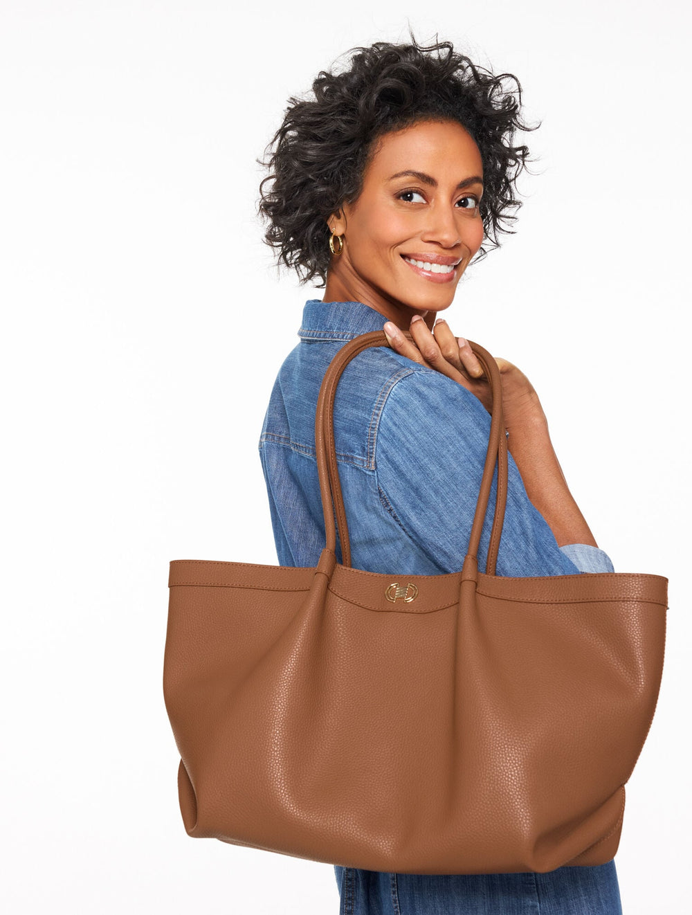 JASPER KATHARINE PEBBLE LEATHER TOTE | Talbots on sale