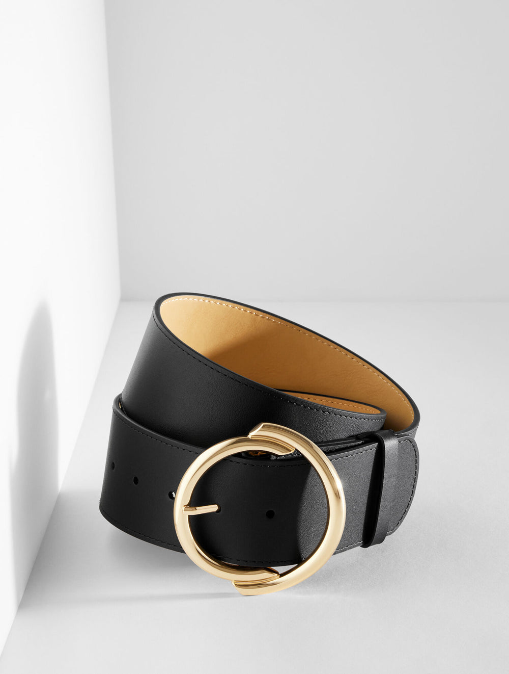 BLACK VACHETTA LEATHER BELT | Talbots sale