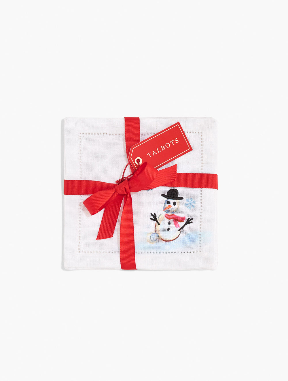 WHITE MULTI WINTER VILLAGE COCKTAIL NAPKIN SET OF 4 | Talbots near me