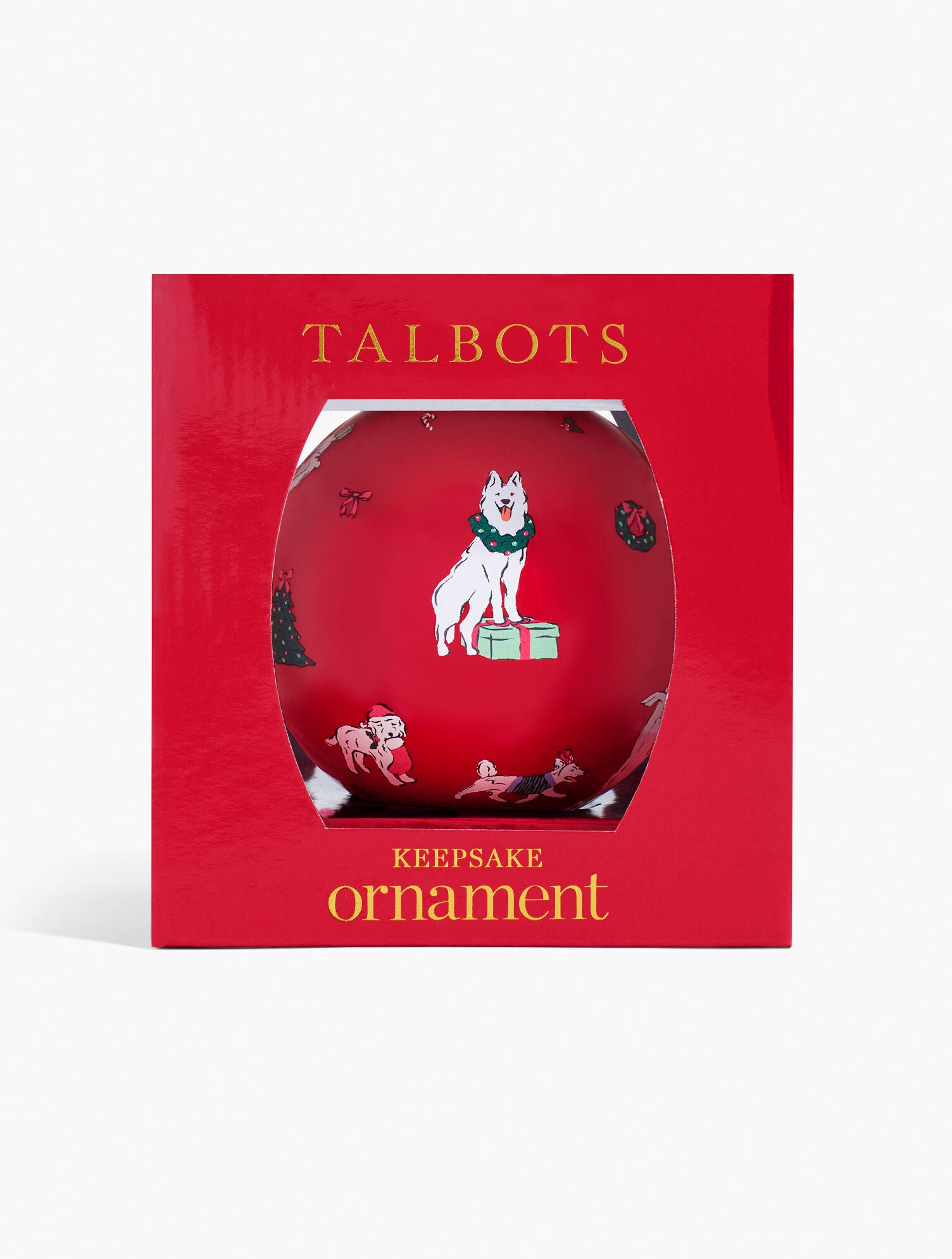 RED POP MULTI CHRISTMAS DOG ORNAMENT | Talbots outlet
