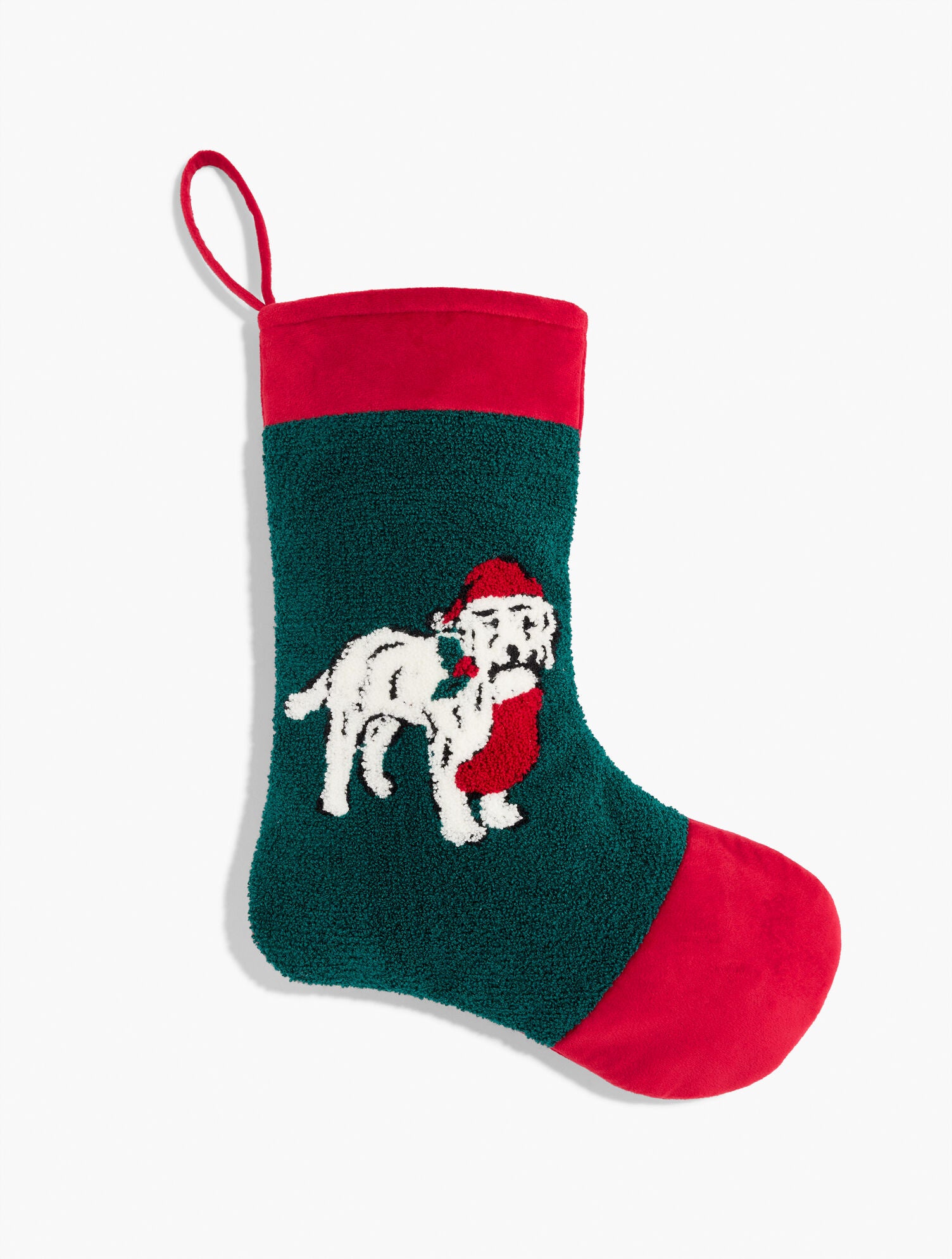 LUSH GREEN MULTI CHRISTMAS DOG STOCKING | Talbots near me