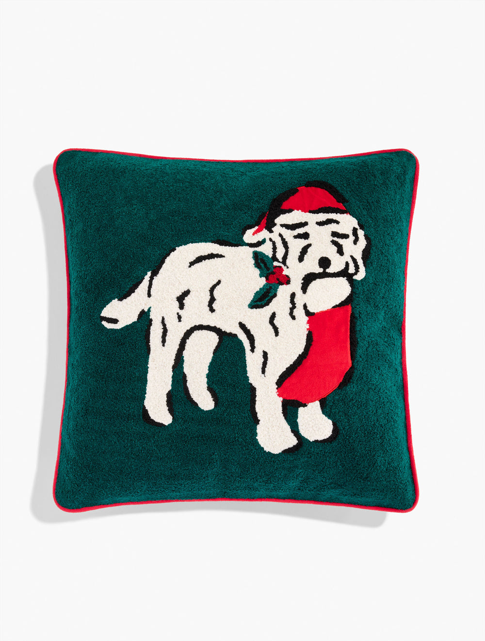 LUSH GREEN MULTI WHIMSY CHRISTMAS DOG PILLOW | Talbots US