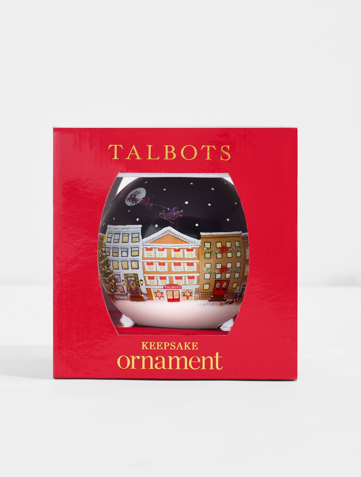 INDIGO BLUE MULTI SANTA IN THE CITY ORNAMENT | Talbots outlet