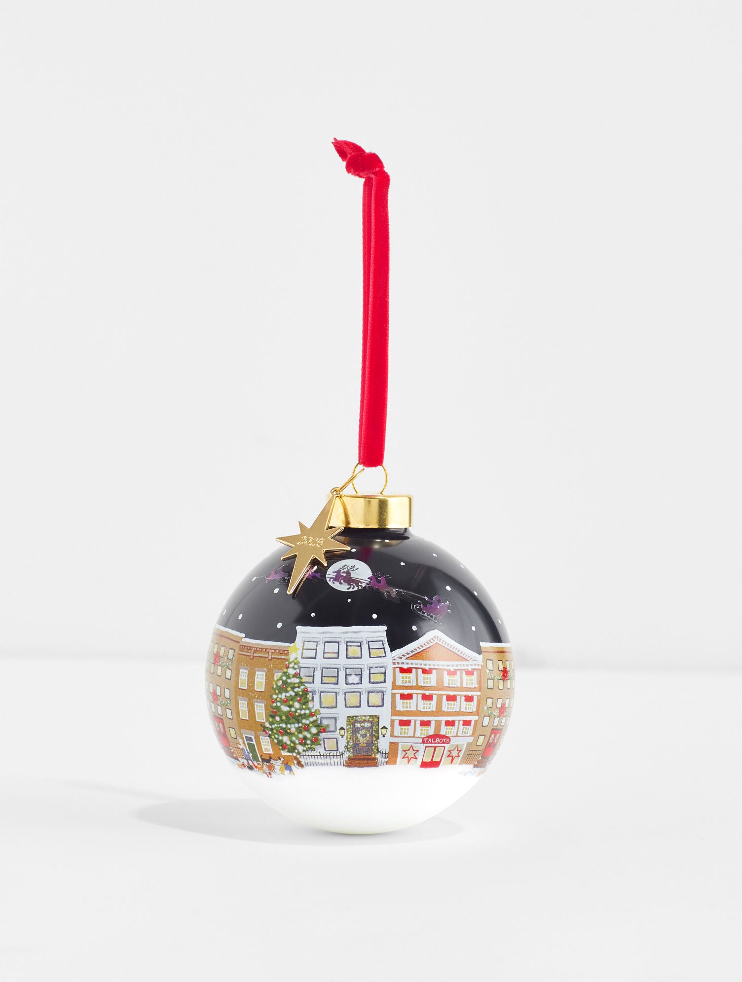 INDIGO BLUE MULTI SANTA IN THE CITY ORNAMENT | Talbots outlet