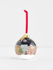 INDIGO BLUE MULTI SANTA IN THE CITY ORNAMENT | Talbots outlet