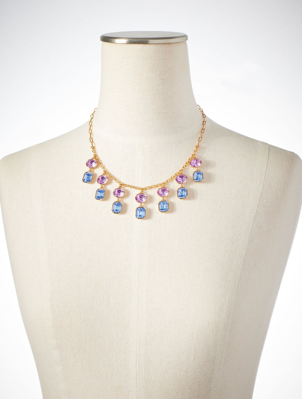 BRILLIANT PURPLE/GOLD ILLUMINATED CRYSTAL NECKLACE | Talbots discount