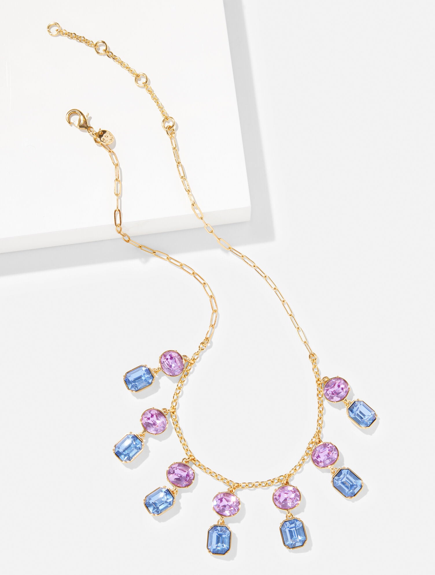 BRILLIANT PURPLE/GOLD ILLUMINATED CRYSTAL NECKLACE | Talbots discount