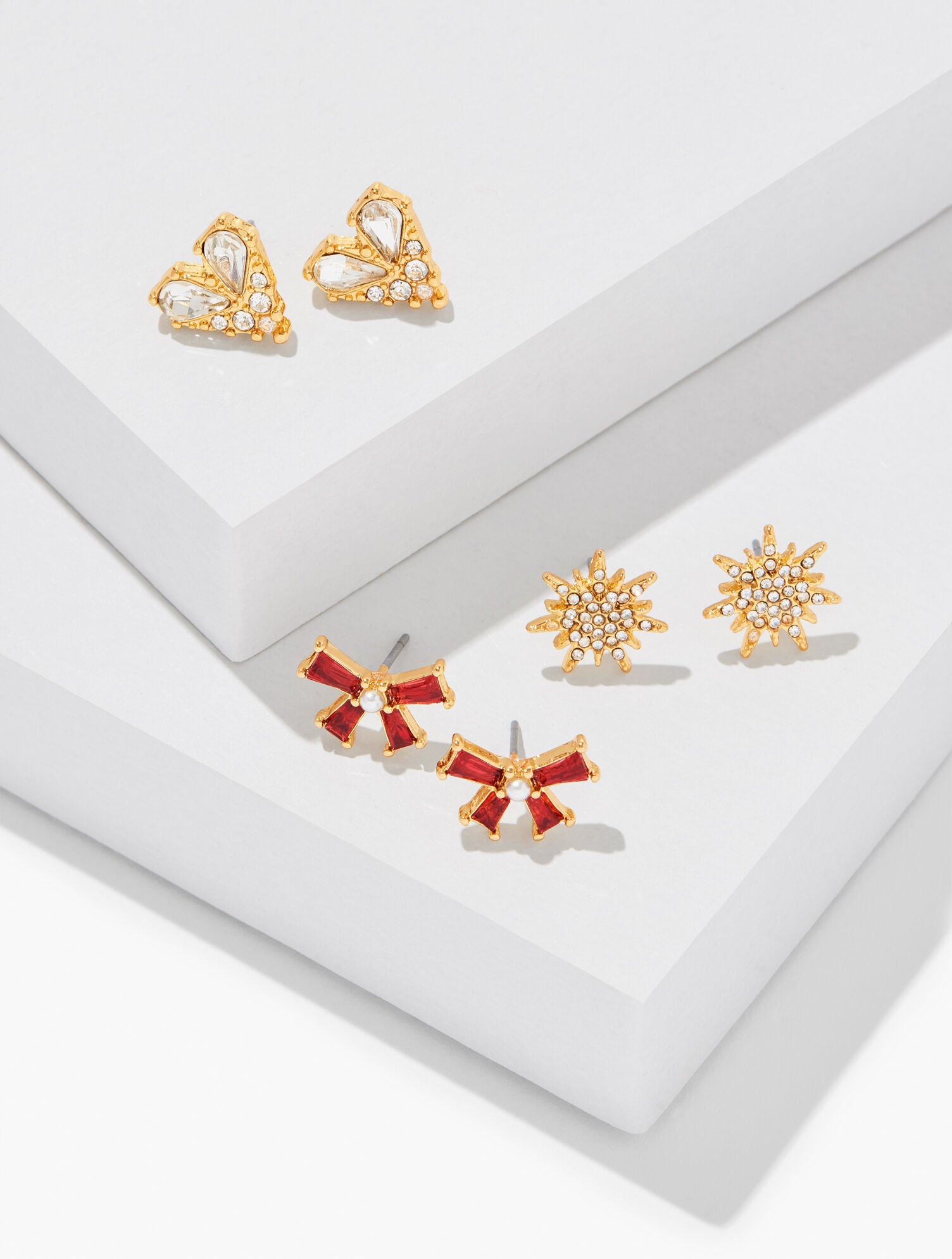 CLEAR MULTI/GOLD DAINTY STUD EARRING GIFT SET | Talbots online