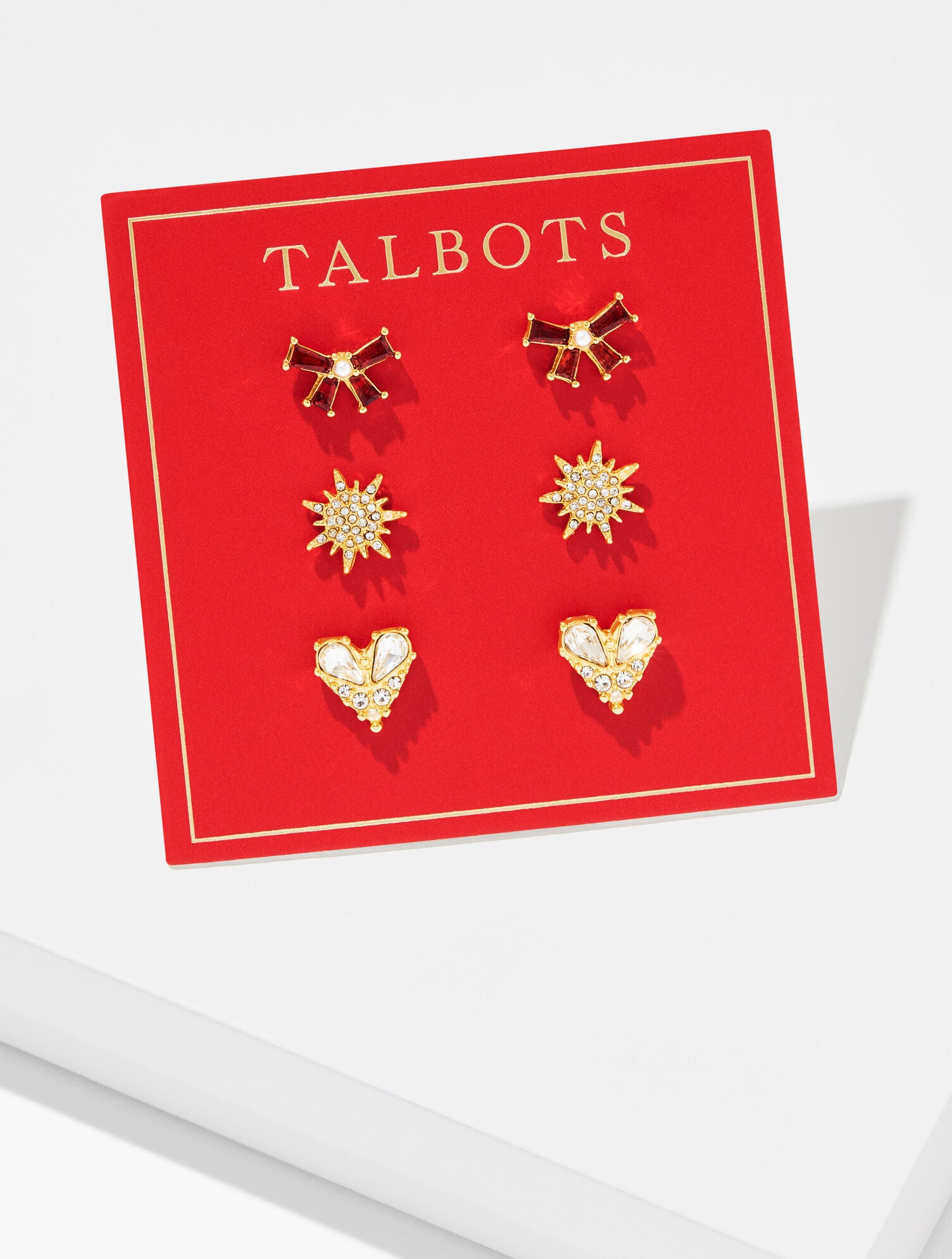 CLEAR MULTI/GOLD DAINTY STUD EARRING GIFT SET | Talbots online