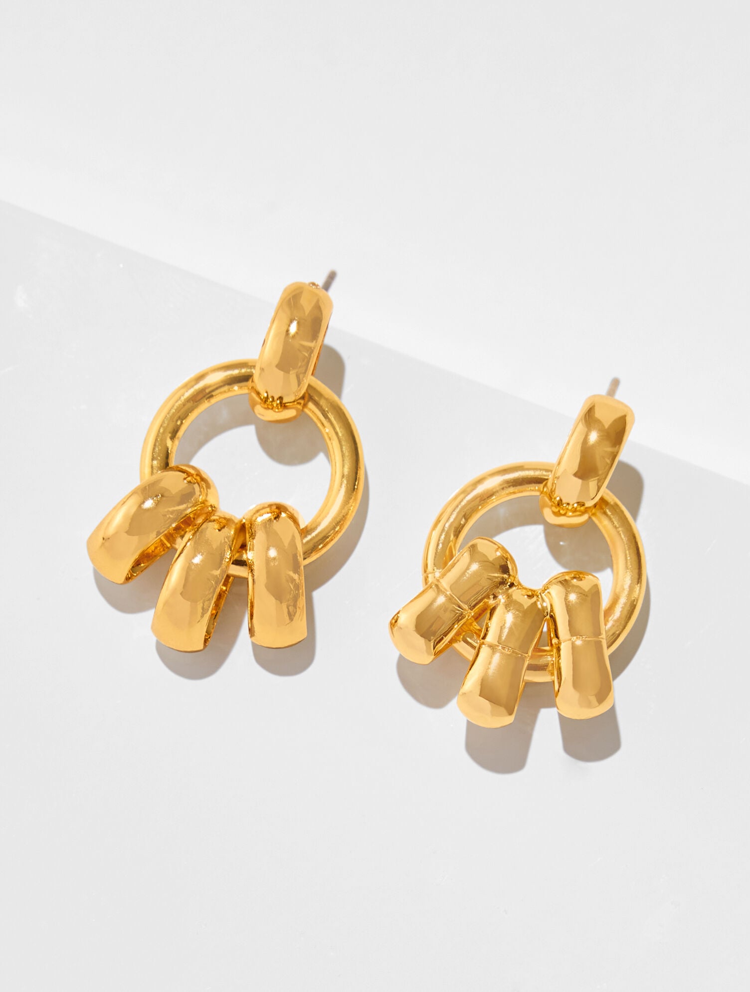 GOLD TRI LINKS DROP EARRINGS | Talbots near me