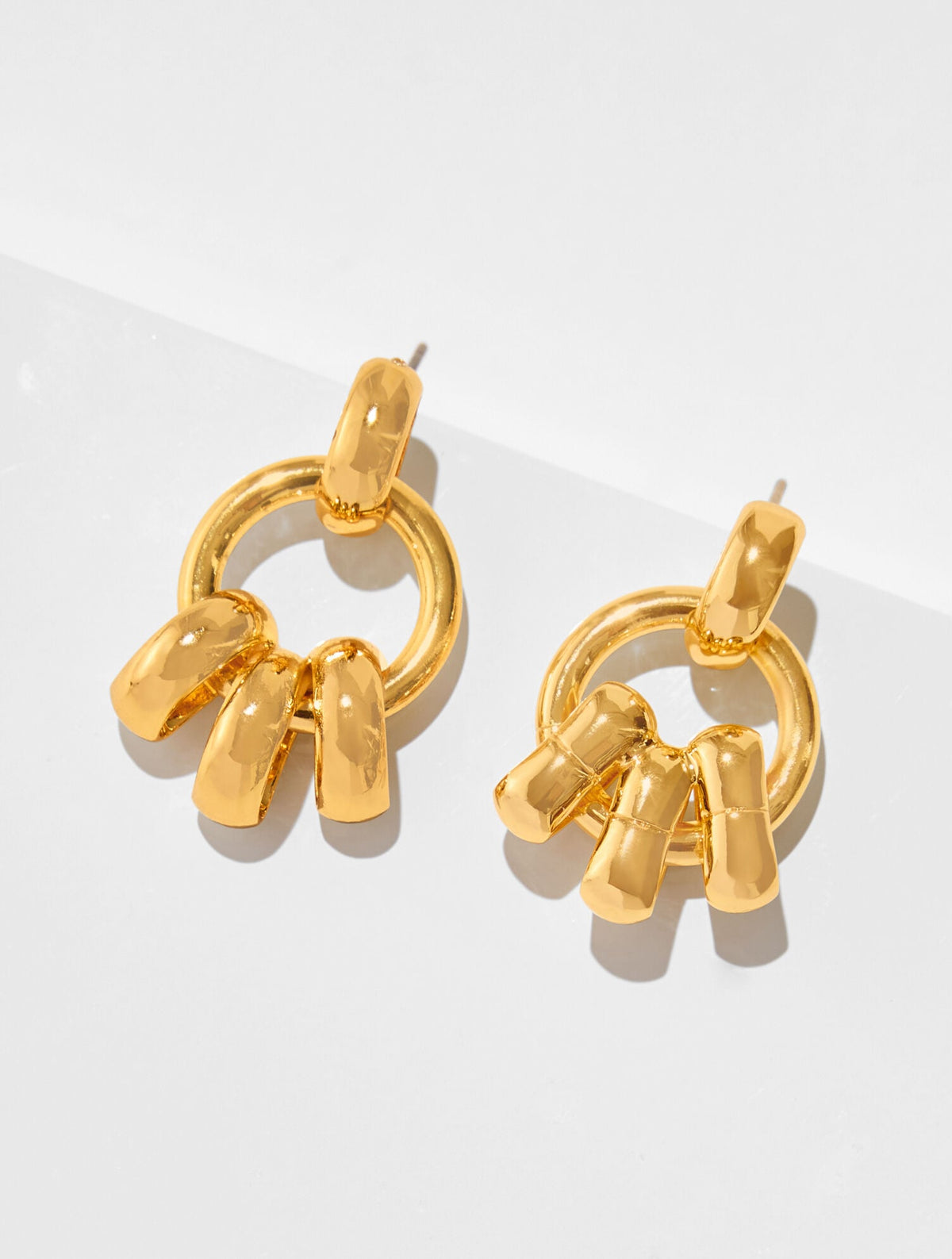 GOLD TRI LINKS DROP EARRINGS | Talbots near me