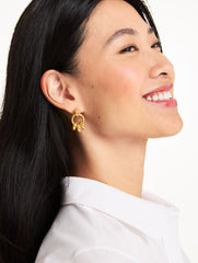 GOLD TRI LINKS DROP EARRINGS | Talbots near me