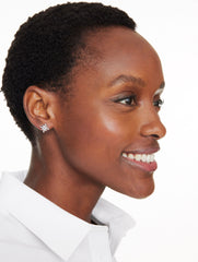 CLEAR CRYSTAL/SILVER DELICATE STARBURST STUD EARRINGS | Talbots on sale