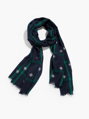 INDIGO MULTI ENCHANTING BLACK WATCH OBLONG SCARF | Talbots for sale