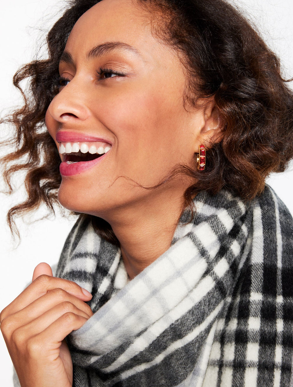 CASHMERE WATERWEAVE SCARF - SERENE PLAID | Talbots outlet