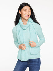 LUSH GREEN|STUNNING PINK CASHMERE SCARF | Talbots sale