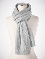GREY SKY HEATHER/SILVER METALLIC CASHMERE SCARF | Talbots on sale