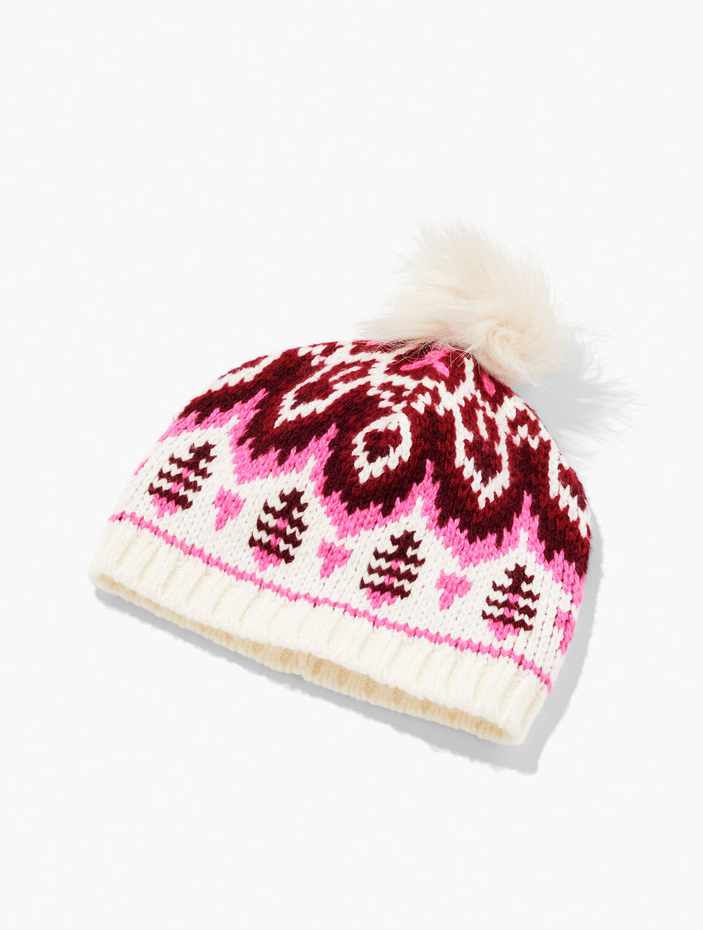 IVORY MULTI MODERN FAIR ISLE BEANIE | Talbots outlet