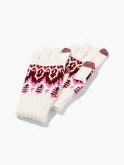 IVORY MULTI MODERN FAIR ISLE GLOVES | Talbots on sale