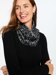 SHADOW HEATHER MULTI SNOW LEOPARD SNOOD | Talbots discount
