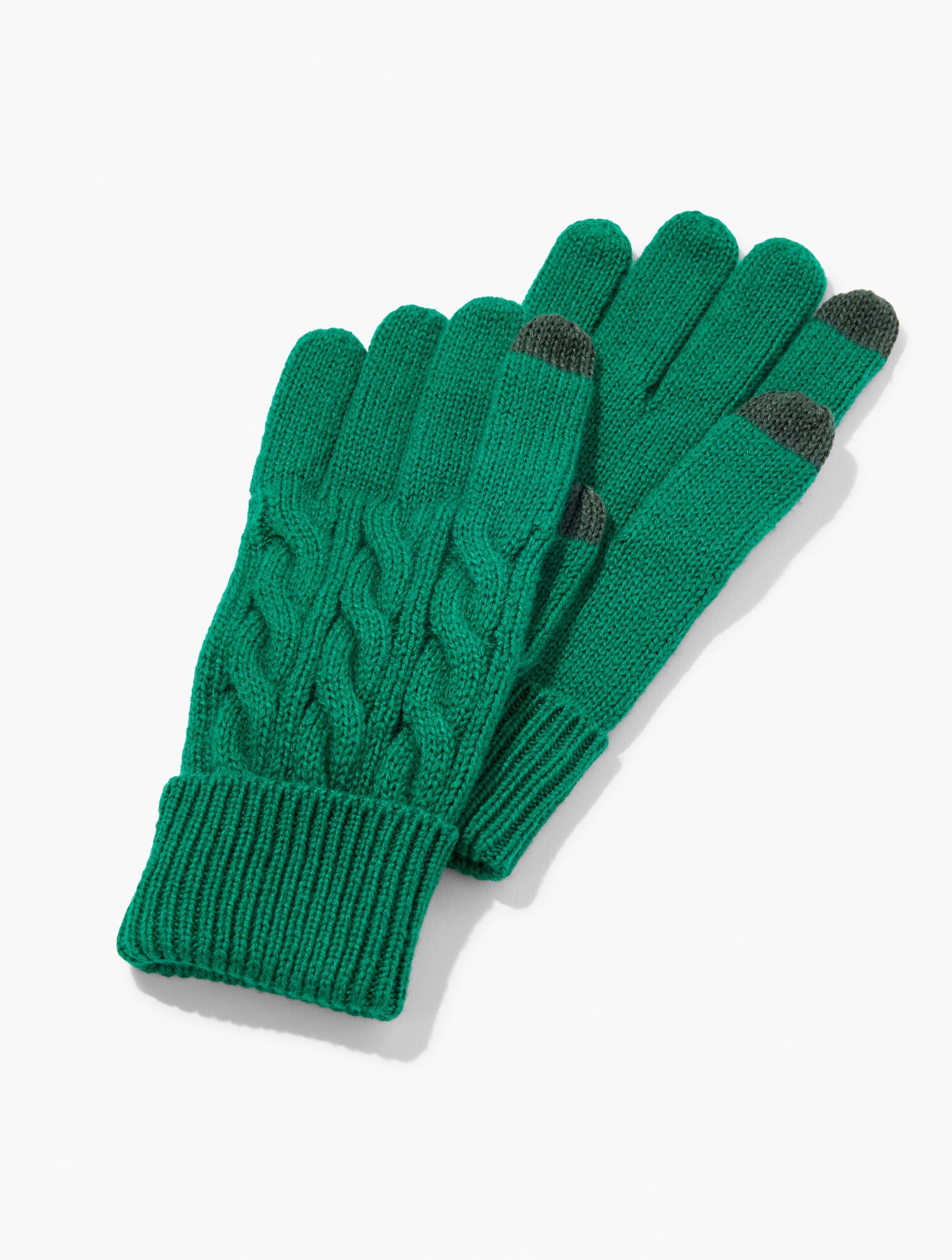 BLACK|LUSH GREEN|BRILLIANT PURPLE|RED POP SOFT CABLE KNIT GLOVES | Talbots outlet