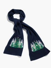 INDIGO MULTI WHIMSY TREE SCARF | Talbots outlet