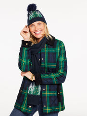 INDIGO MULTI WHIMSY TREE SCARF | Talbots outlet