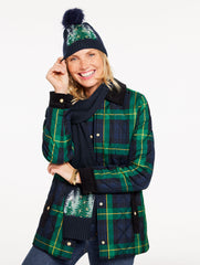 INDIGO MULTI WHIMSY TREE BEANIE | Talbots discount
