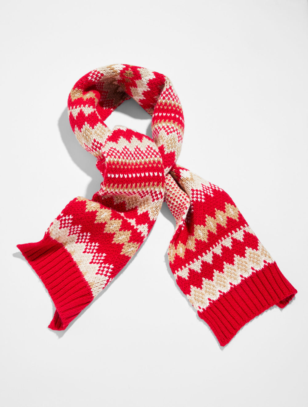 RED POP MULTI TWILIGHT FAIR ISLE SCARF | Talbots near me