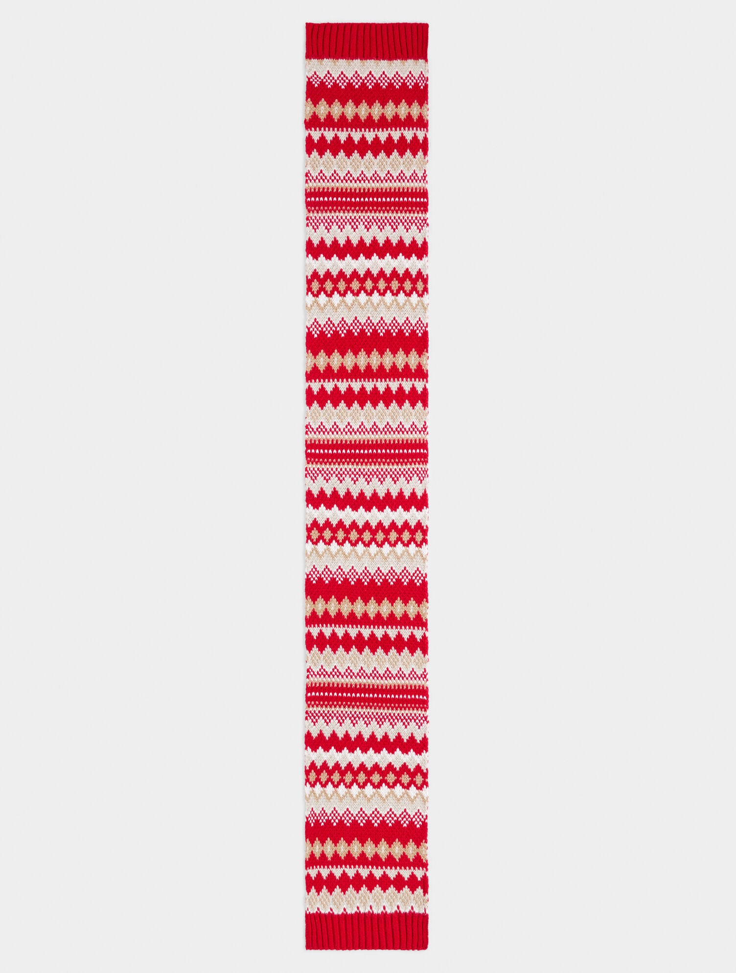 RED POP MULTI TWILIGHT FAIR ISLE SCARF | Talbots near me